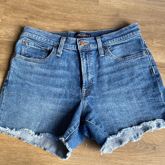 J Crew Mercantile raw hem jean shorts - Picture 4 of 15